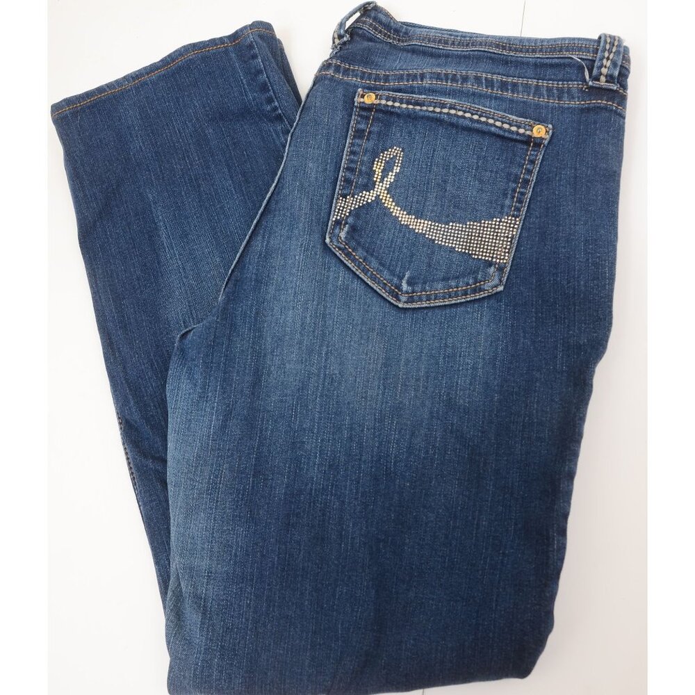 Old Navy Ultra Blue Women's 16R Boot-Cut Jeans Stretch Cowgirl Western